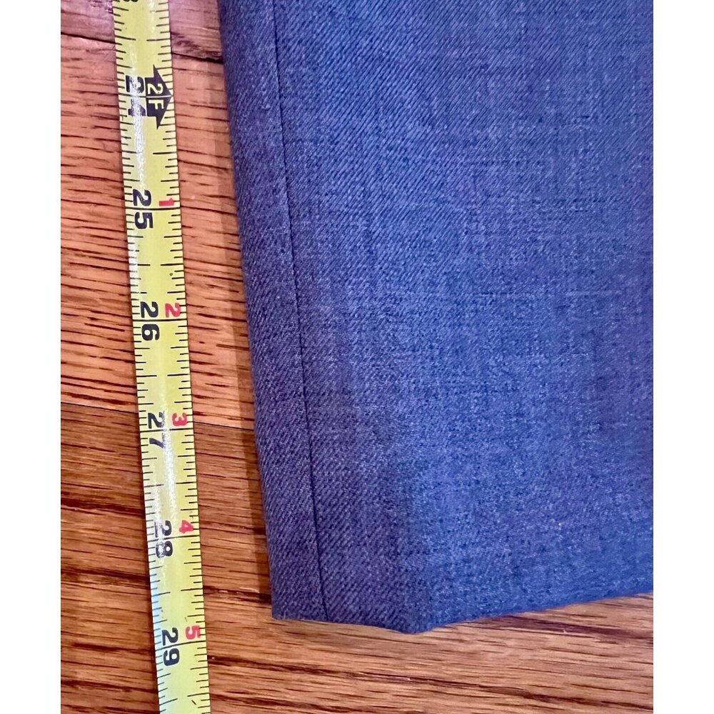 LL‎ Bean Mens Charcoal 100% Wool Comfort Waist Cuff Dress Pants 38x29 - Picture 6 of 14
